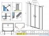 Radaway Nes 8 Dwd II drzwi wnękowe 160cm W4 przejrzyste 10081073-01-01/10080187-01-01
